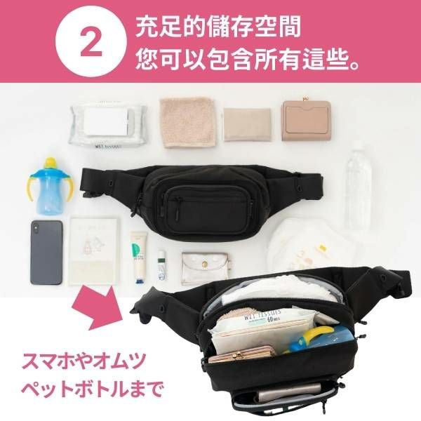 POMULU抱抱包 2WAY育兒抱坐單肩包【開花粉紅色的】(從日本到台灣或香港)日本的人氣品牌　6個月至1歳2歳3歳4歳　20公斤【附有初始鑰匙飾物】