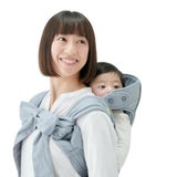 【おんぶ紐】ラッキー工業 昔ながらの高い位置のおんぶ紐をおしゃれで簡単装着!腰ベルトなしで妊娠中や二人目育児でも大活躍 オンバックスキャリアアドバンス【ネイビー】