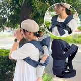 保育士さんが使ってるおんぶひも【おんぶ簡単】一人で装着リュック式の昔ながらのおんぶ紐首すわり4ヵ月頃～buddybuddy(バディバディ)デニムネイビー