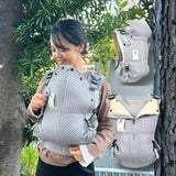 ベベスワン抱っこ紐 bebe swan正規品【シルバーグレー】肩と腰が痛くないベスト型で前ファスナーで一人で簡単装着【着る抱っこひも】新生児から使える、おんぶも簡単。妊婦さんの出産準備、腰痛肩こり腱鞘炎で買い替えにフィット感抜群のベベスワン試着比較できる店舗有1000-64-02