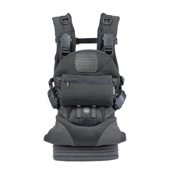 エアバギー 抱っこ紐【テンポ 】ディムグレー(AIRBUGGY TEMPO)新生児からメッシュでおしゃれに使えて、マグネットで簡単装着、セーフティーロックで安心！小さめママから大きめパパまでフィット感抜群