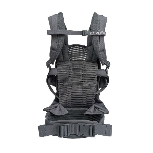 エアバギー 抱っこ紐【テンポ 】ディムグレー(AIRBUGGY TEMPO)新生児からメッシュでおしゃれに使えて、マグネットで簡単装着、セーフティーロックで安心！小さめママから大きめパパまでフィット感抜群