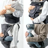 マールマールコラボ(MATO)BABY&Me Beren ベビーアンドミー ベーレン 抱っこひもヒップシート【ファーストセット】【チャコール】新生児授乳や寝かしつけ～4歳頃20kgまでメッシュでおしゃれなオールインワン 妊婦マタニティ出産準備 日本正規販売店 1000-07-100